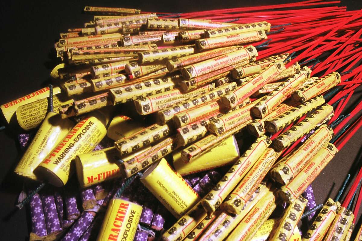 391274 07: Firecrackers and bottle rockets , which are illegal in the state of Colorado, are on display June 28, 2001 in Denver, Colorado. (Photo by Michael Smith/Getty Images)