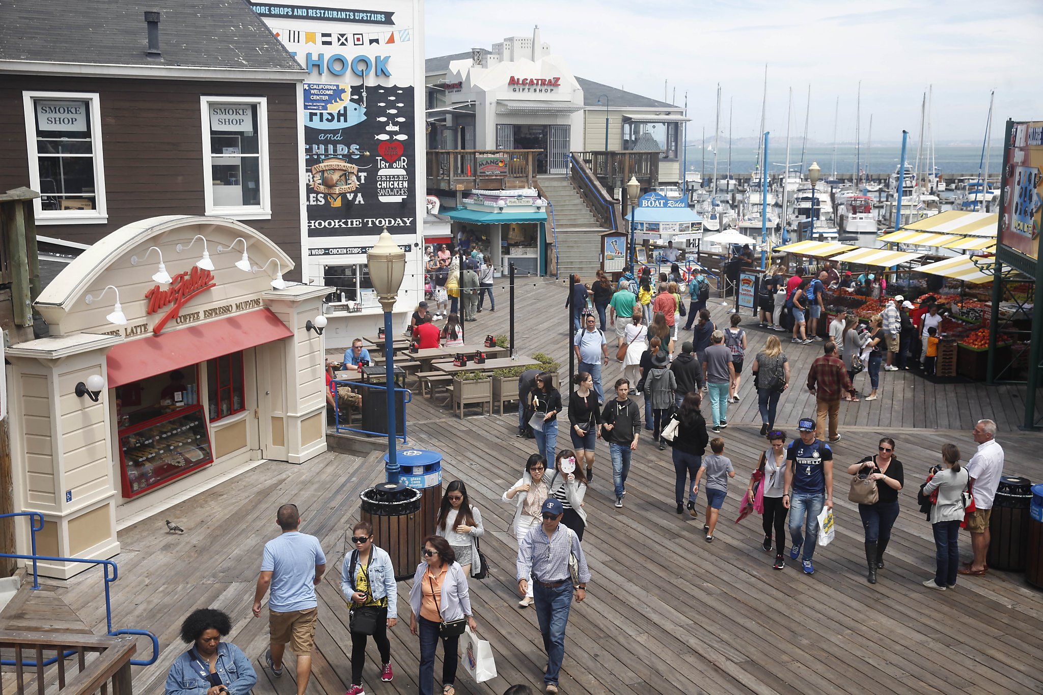 Pier 39 at Fisherman`s Wharf in San Francisco Editorial