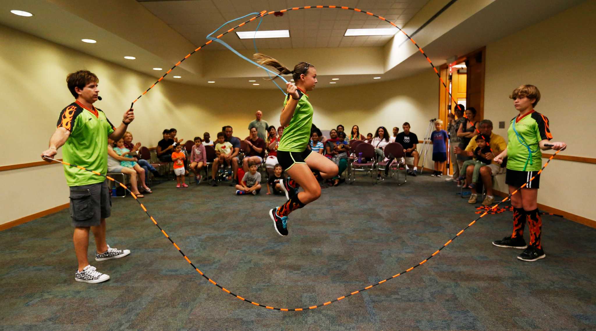 Youth deals jump rope