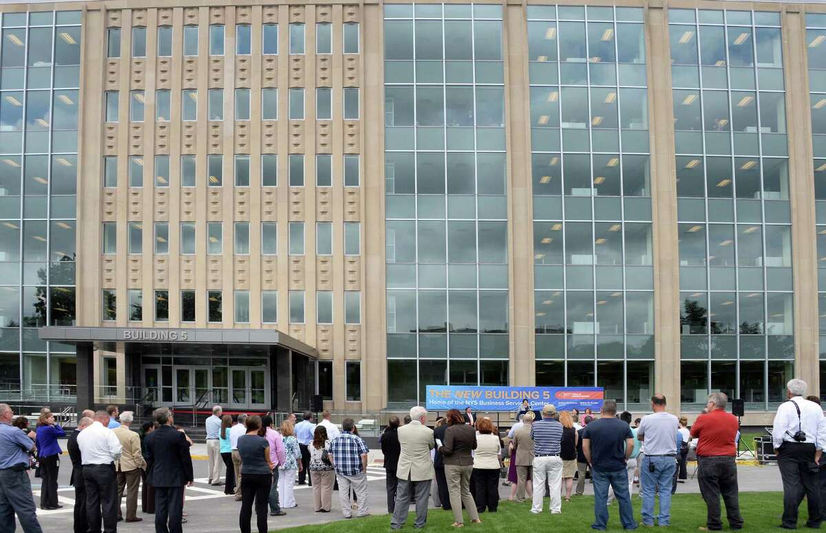 Formerly headed for demolition, Harriman campus building in Albany revived