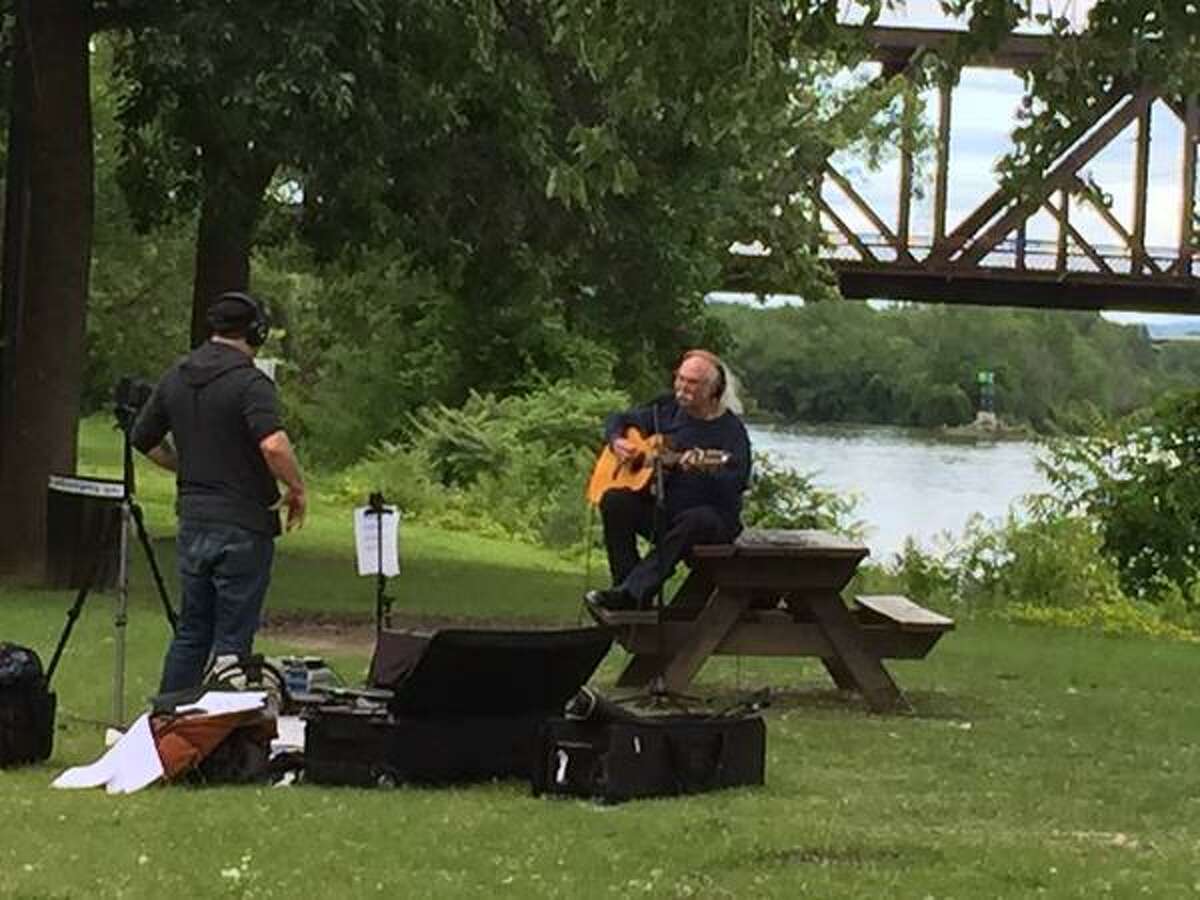 David Crosby recorded his portion of a multi-artist tribute to the Grateful Dead at the Corning Preserve last week. (Courtesy / Colin J. Donnaruma)