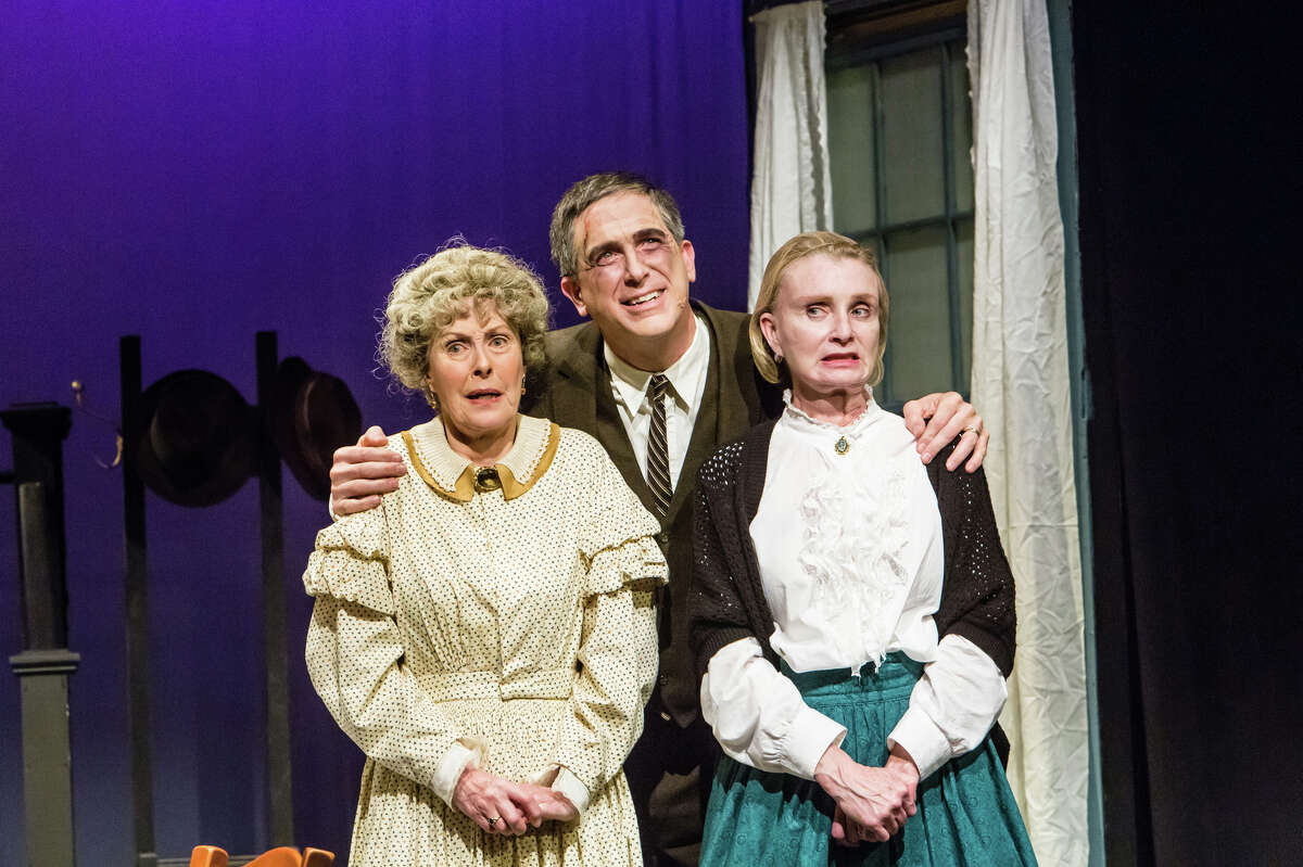 "Arsenic and Old Lace" at the Sherman Playhouse runs from Friday, July 10, through Aug. 2. Cast includes Patricia Michael as Abby Brewster, left, Dean Alexander as Jonathan Brewster and Katherine Almquist as Martha Brewster.