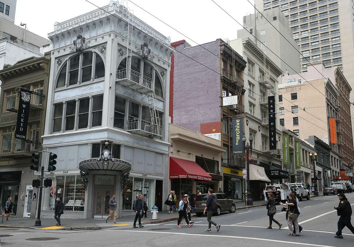 A classic building from another era is a fixture on the southwest corner of Grant Avenue and Sutter Street in downtown San Francisco, Calif. on Thursday, July 9, 2015.