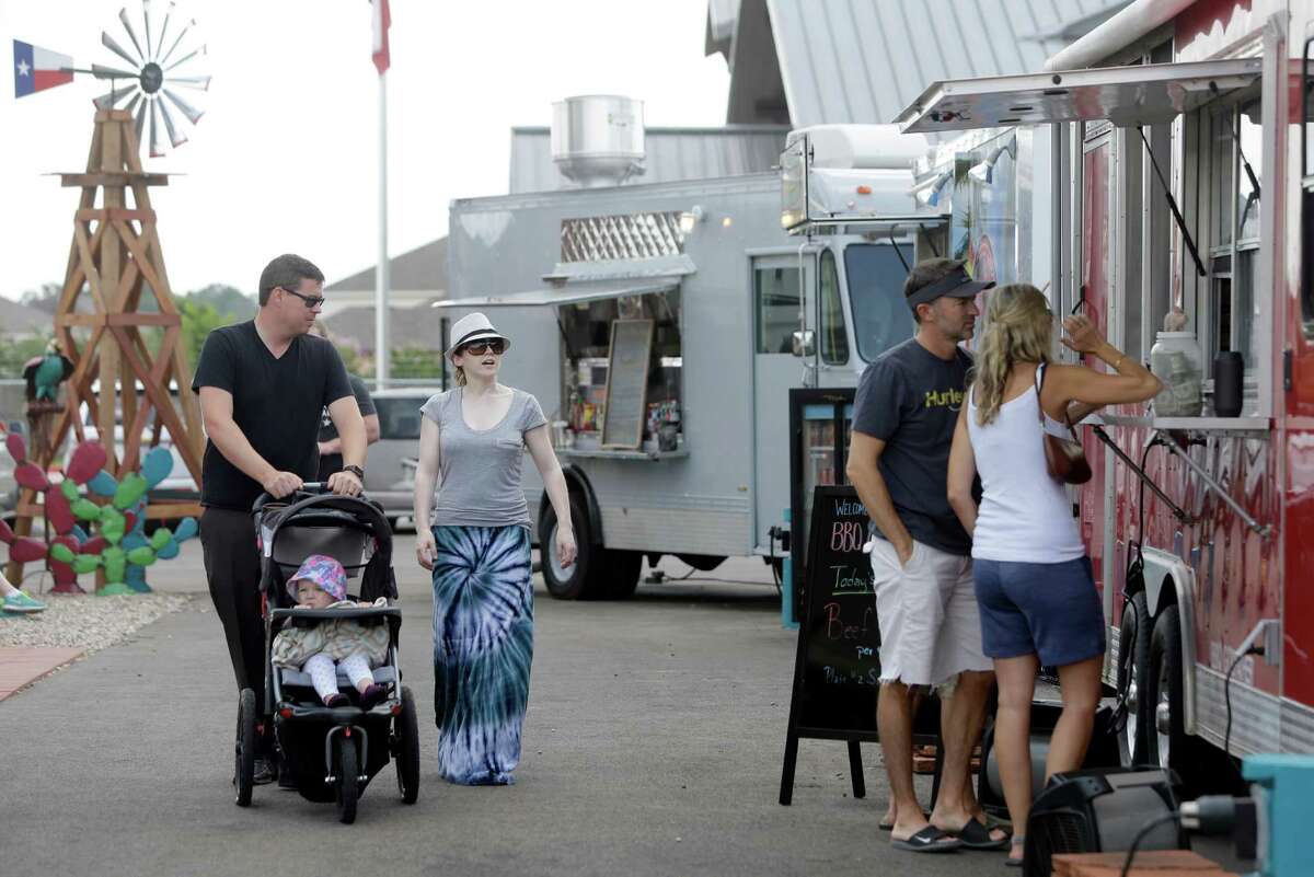 ﻿Bernie's Backyard is already getting repeat customers. The property's location on I-45 near Old Town Spring is unusual, since food trucks are not often found in the suburbs.