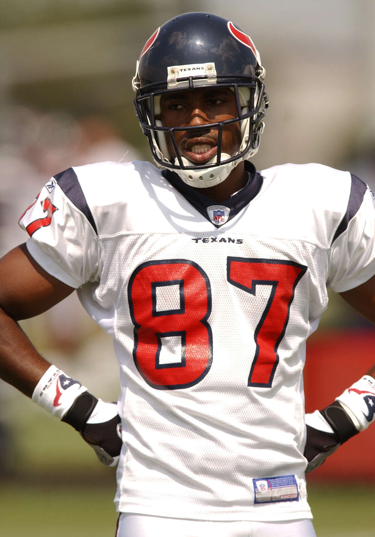 Texans wide receivers JaJuan Dawson (87), during training camp Tuesday, August 12, 2003 in Houston. CHRISTOBAL PEREZ/HOUSTON CHRONICLE