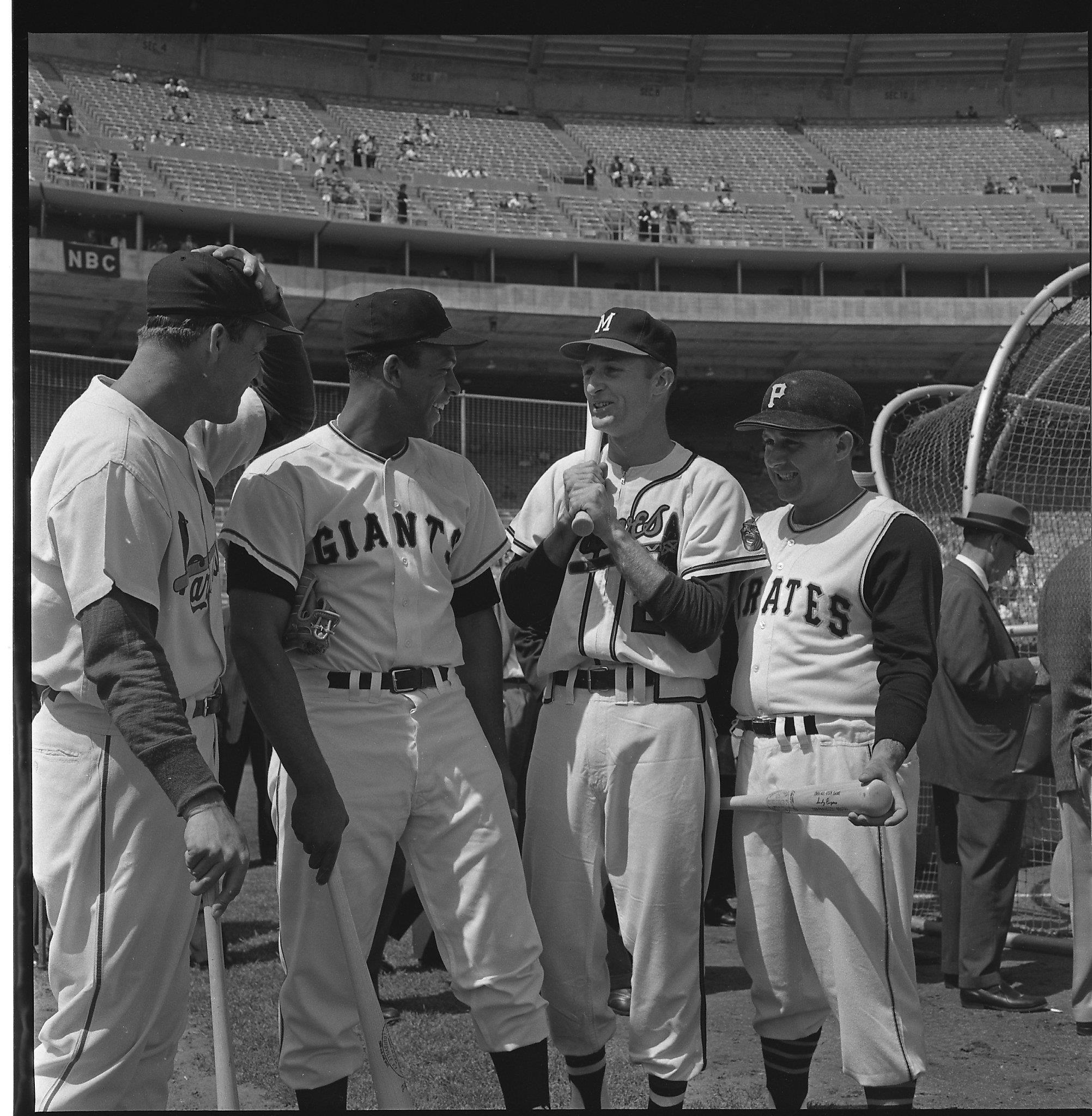 Outfielder Willie Mays, of the New York Giants, poses for circa