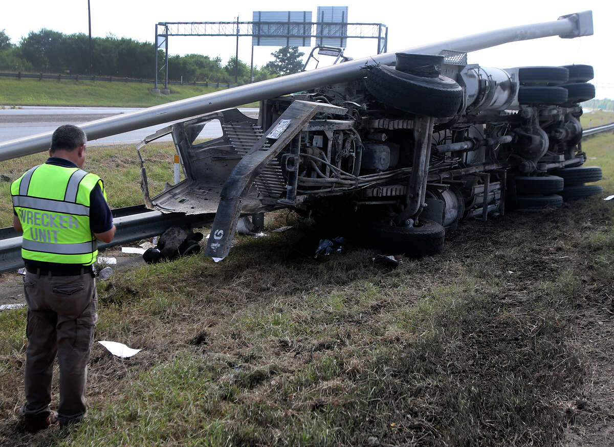 Driver injured in cement truck rollover on Southwest Side