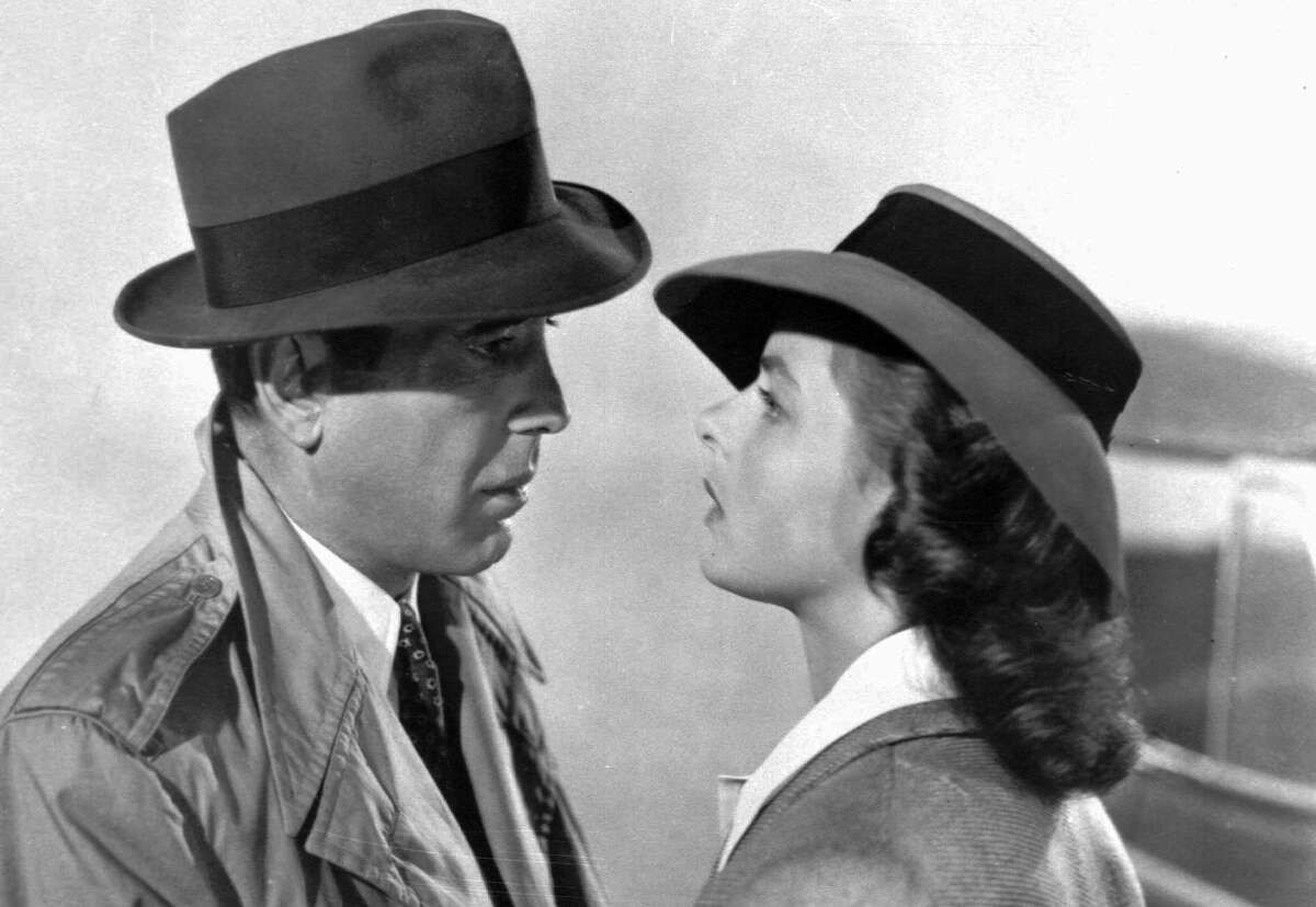 This photo provided by Warner Bros., shows actors Humphrey Bogart and Ingrid Bergman in a scene from the film "Casablanca." The 1943 movie will be shown at the Newtown Town Hall in Newtown on Sunday, July 19, at 4 and 7 p.m. (AP Photo/Warner Bros.)
