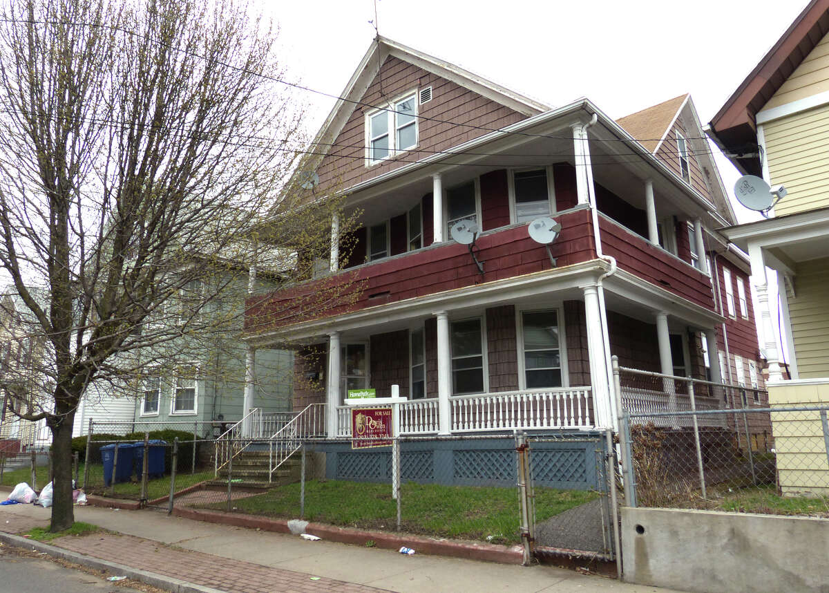 A home was facing foreclosure at 1150 Central Ave. in Bridgeport, Conn., on Thursday April 11, 2013.