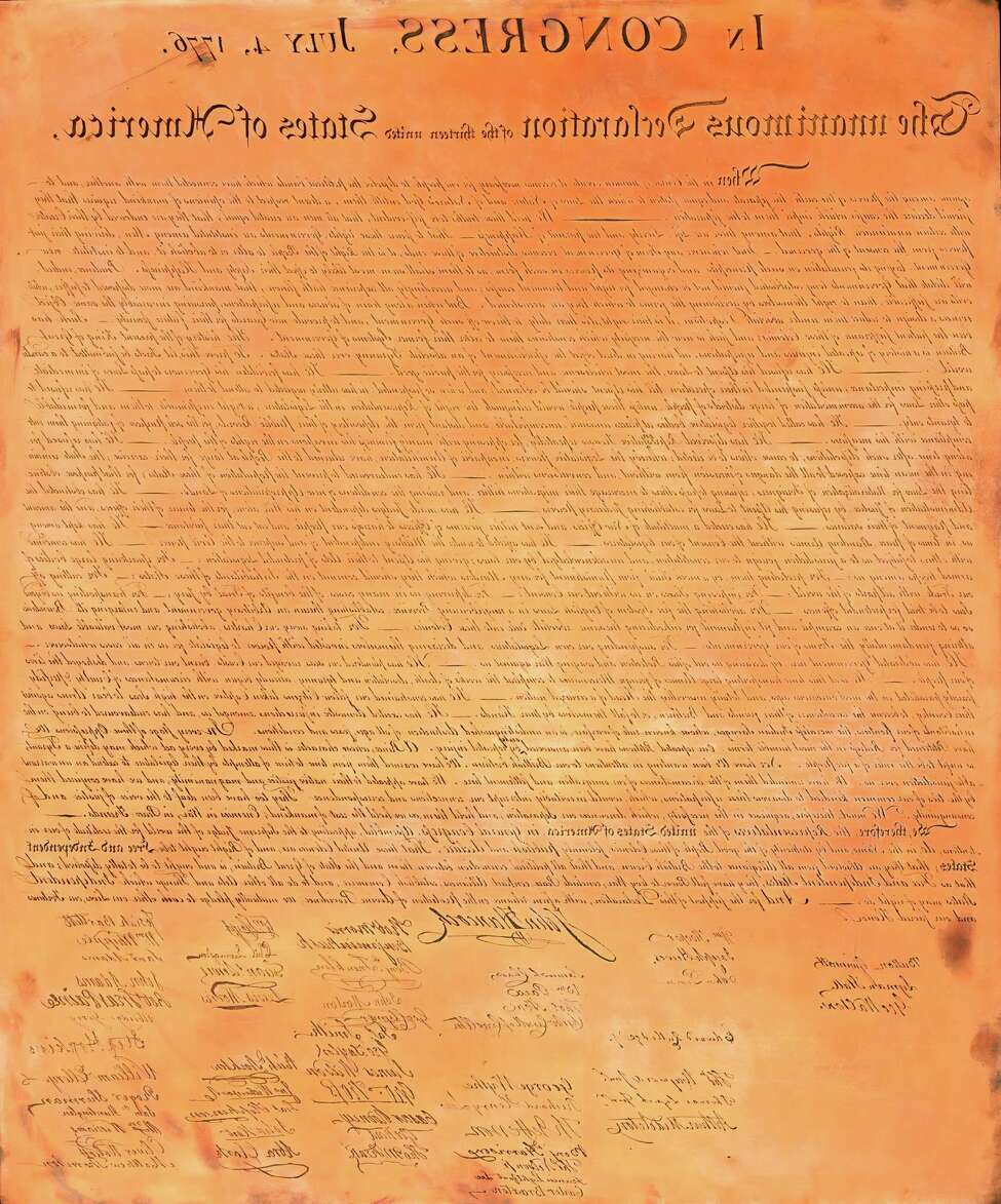 Early copy of Declaration of Independence on block in Potsdam