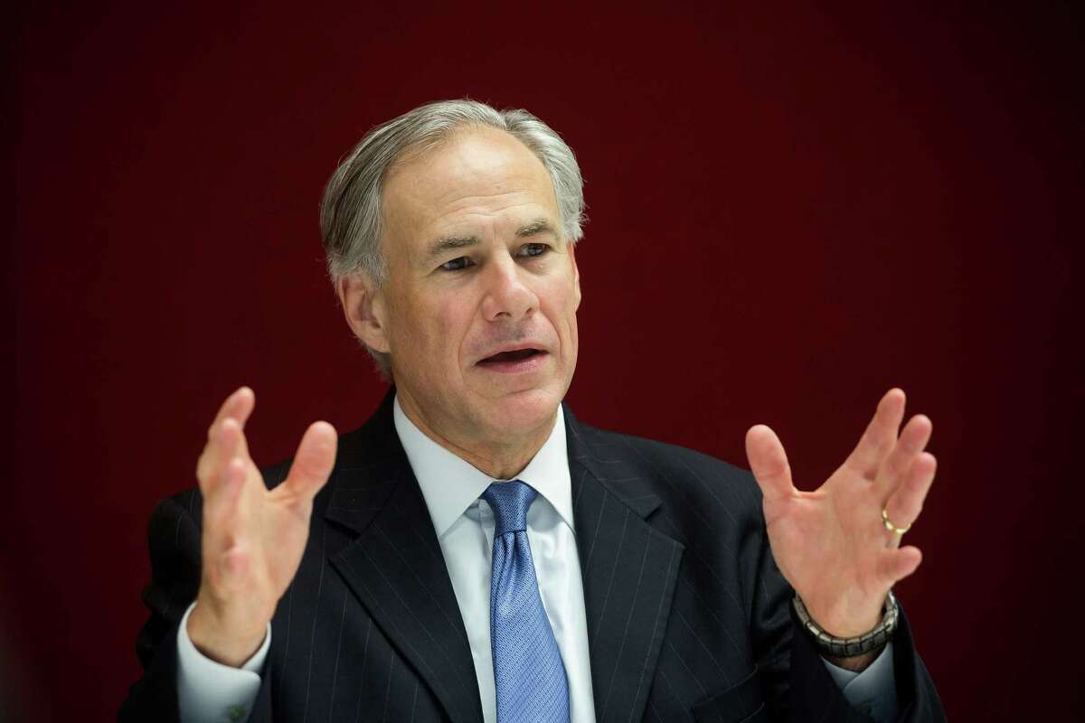 Greg Abbott, governor of Texas, speaks during an interview in New York, U.S., on Tuesday, July 14, 2015. Since Texas won a court case allowing it to refuse Confederate flag license plates, the state has been ?“in the vanguard?” on the debate over whether states should remove flags, Abbott said. Photographer: Michael Nagle/Bloomberg *** Local Caption *** Greg Abbott