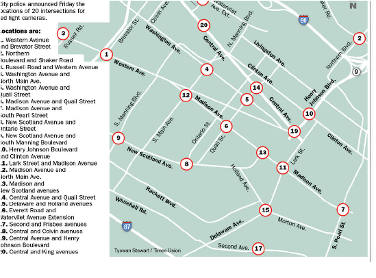 Albany cameras begin ticketing for redlight violations