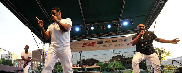 Boyz II Men performs during the Alive@Five concert series at Columbus Park in Stamford, Conn., on Thursday, July 16, 2015. Concerts begin at 5 p.m. and run through Thursday, August 13. The headlining act for next week is Guster. Hearst Connecticut Media is a sponsor of the event.