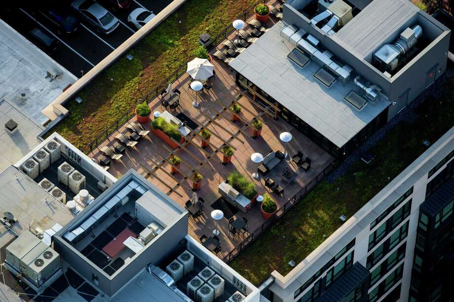 Seattle's roof decks from the air