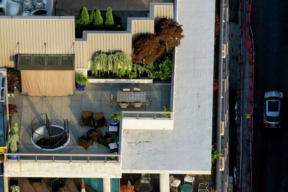 Seattle's roof decks from the air