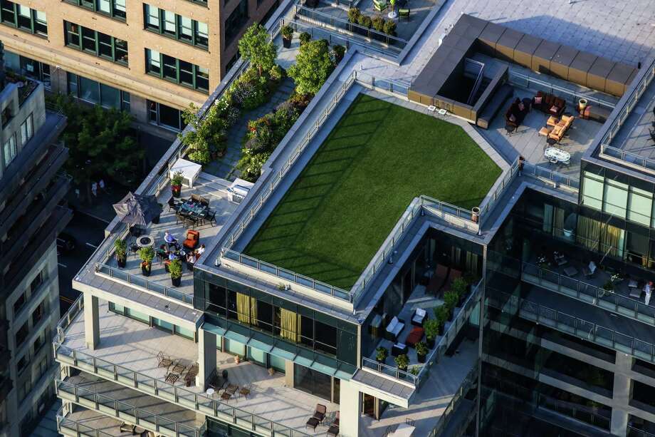 Seattle's roof decks from the air