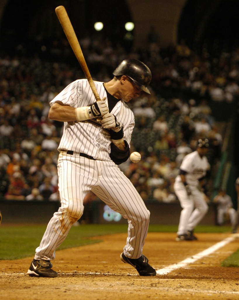 Taking it for the team: Craig Biggio hit by a pitch 285 times