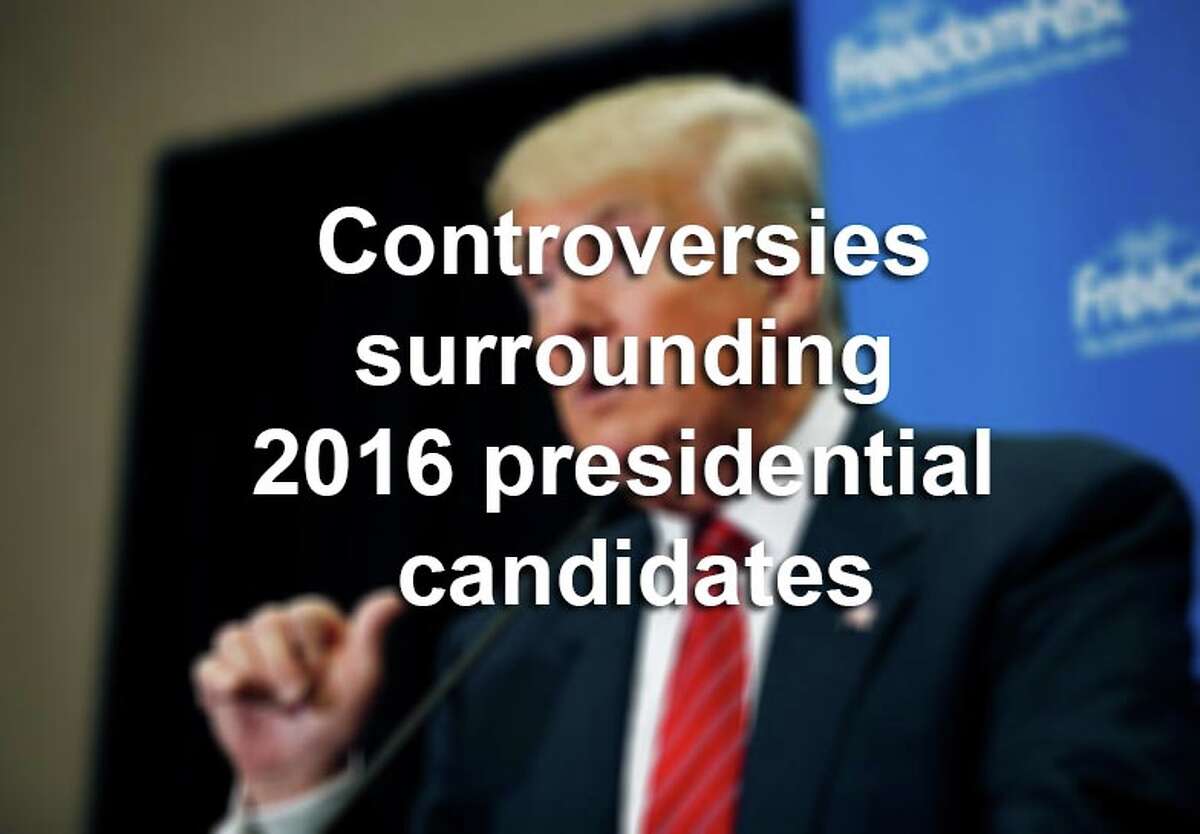 Scroll through the gallery for controversies and strange developments surrounding presidential candidates running in 2016.
