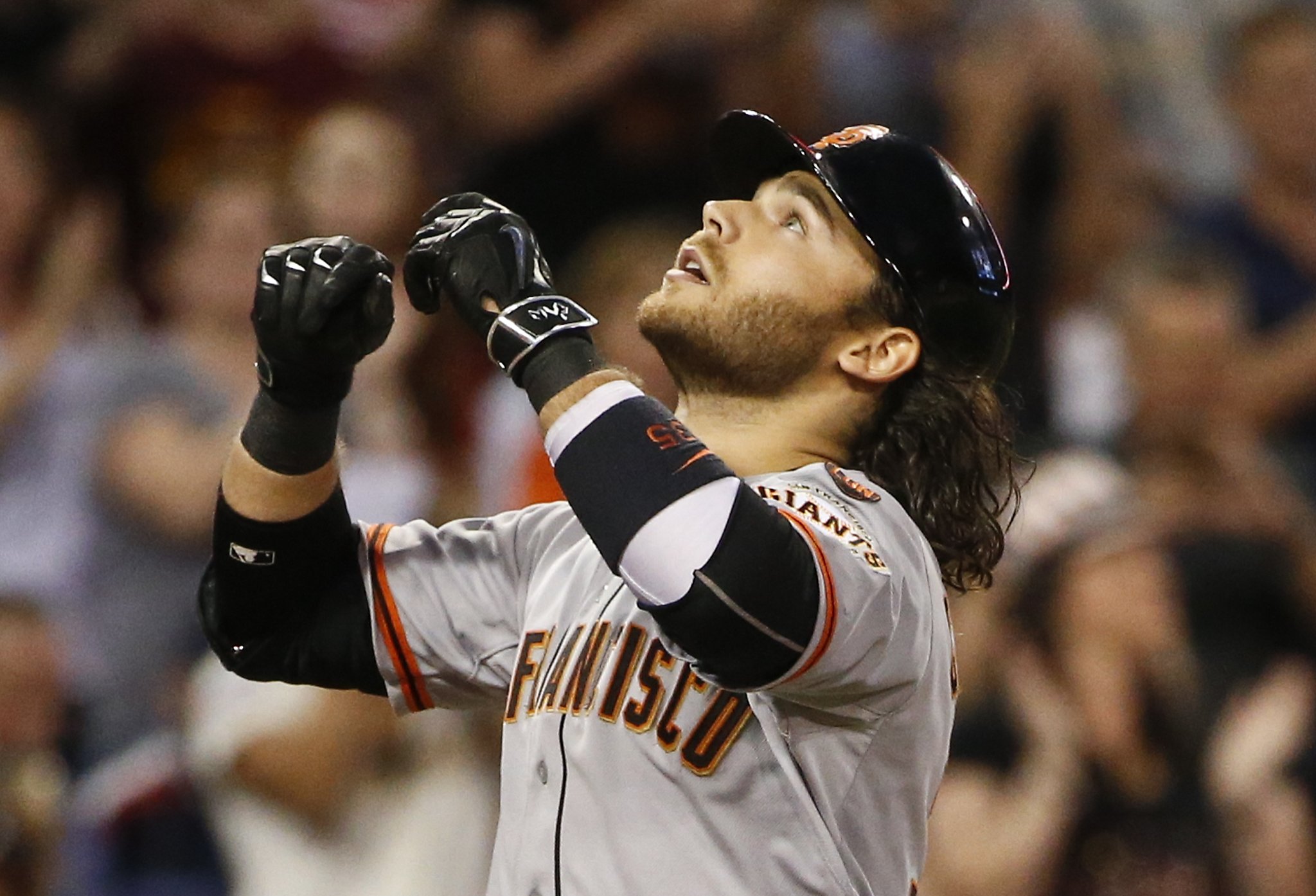 Brandon Crawford reenacts famous Candlestick Park photo in new ad