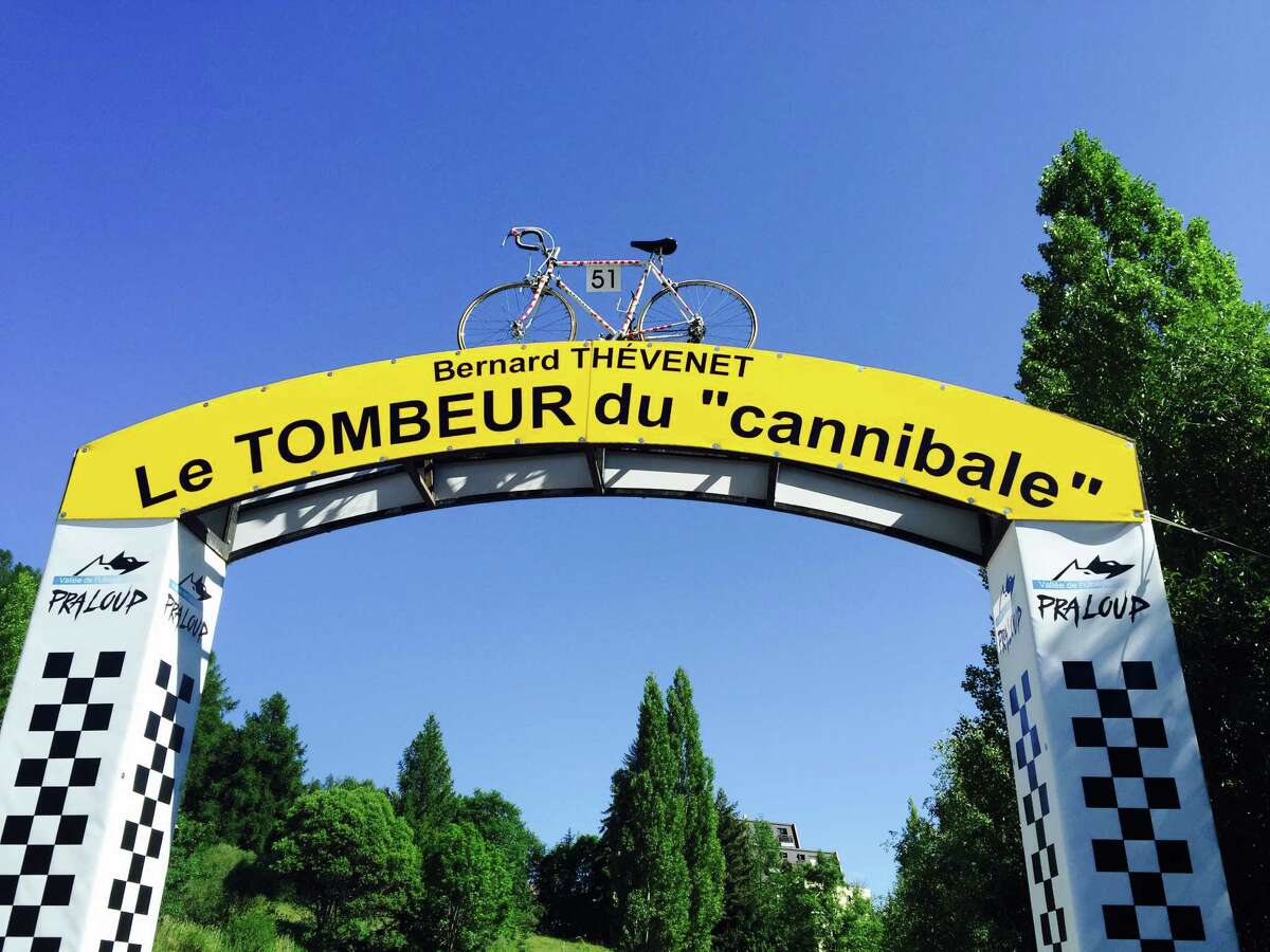It was here near Pra Loup in the southern French Alps that the legendary Eddy Merckx, "Le Cannibale," saw his historic Tour de France come to an end. He was broken on this final climb by eventual winner Bernard The'venet.