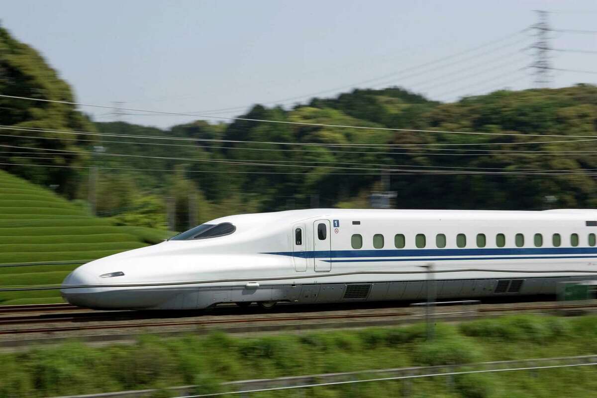 The Japanese N700 Series Shinkansen train, which Texas Central Partners proposes to use on the bullet-train route between Houston and Dallas. Photo courtesy of Texas Central Partners