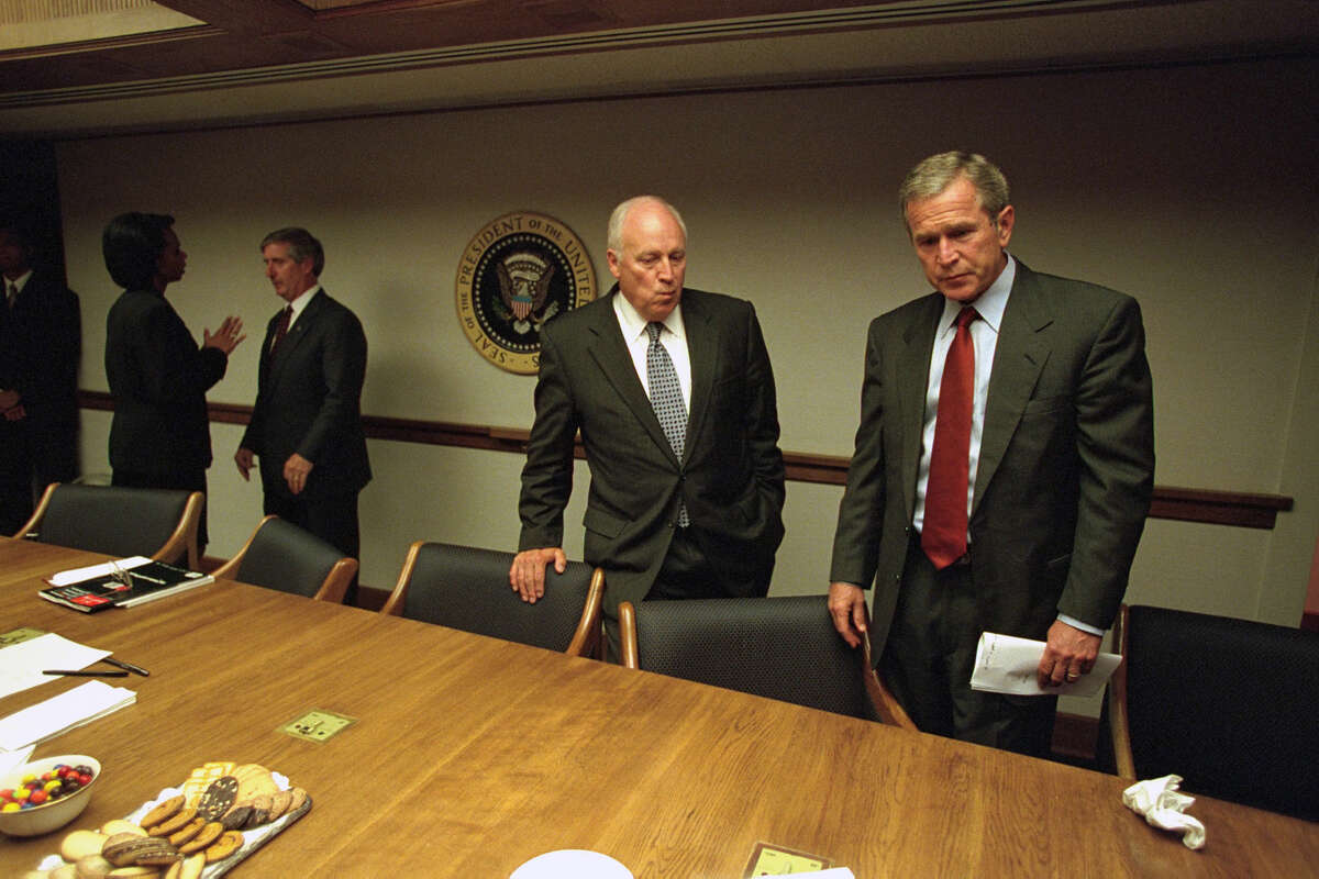 Editor's note: The following caption remains unedited and is in the original form as released by the U.S. National Archives. peoc room. white house.