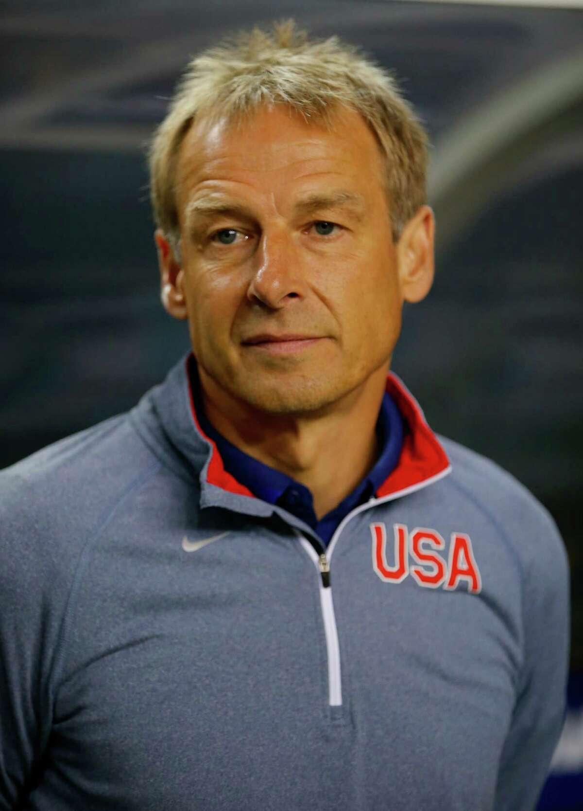 ATLANTA, GA - JULY 22: Jurgen Klinsmann of the United States of America stands prior to the 2015 CONCACAF Golf Cup Semifinal match between Jamaica and the United States at Georgia Dome on July 22, 2015 in Atlanta, Georgia. (Photo by Kevin C. Cox/Getty Images)