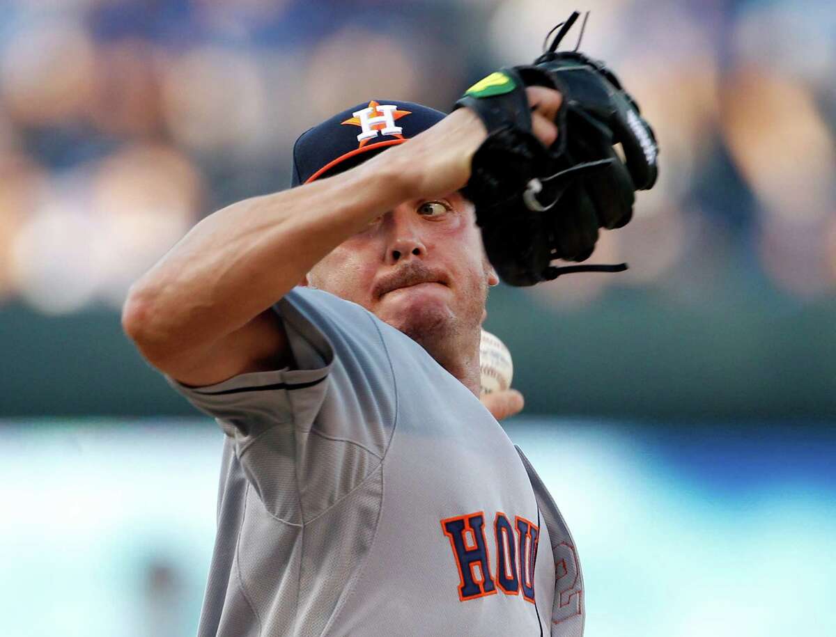 Lefthander Scott Kazmir was superb in his debut with the Astros, tossing seven shutout innings Friday. If the Houston native keeps it up, owner Jim Crane might want to talk contract numbers with him after the season.