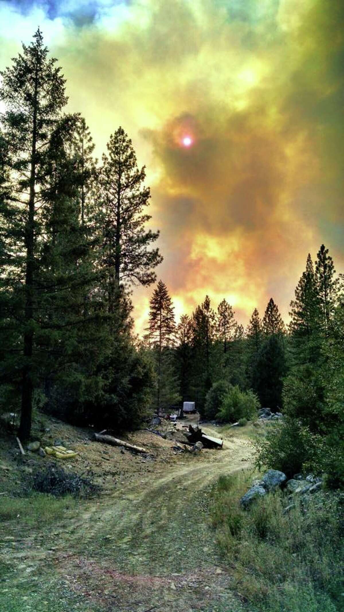 The Lowell Fire in Nevada County had burned 1,700 acres by Monday morning.