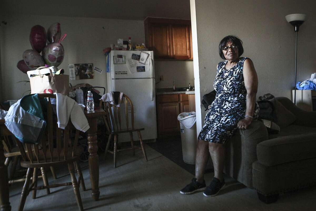 Betty Grace Evans is seen inside her home at the Frederick Douglas Haynes Gardens Apartments on Golden Gate Avenue in San Francisco, CA, on Tuesday, July 28, 2015. Evans and fellow residents are concerned about their apartment complex being illegally sold in the very near future. Roughly 80% of the residents are low-income and receive Section 8 vouchers.
