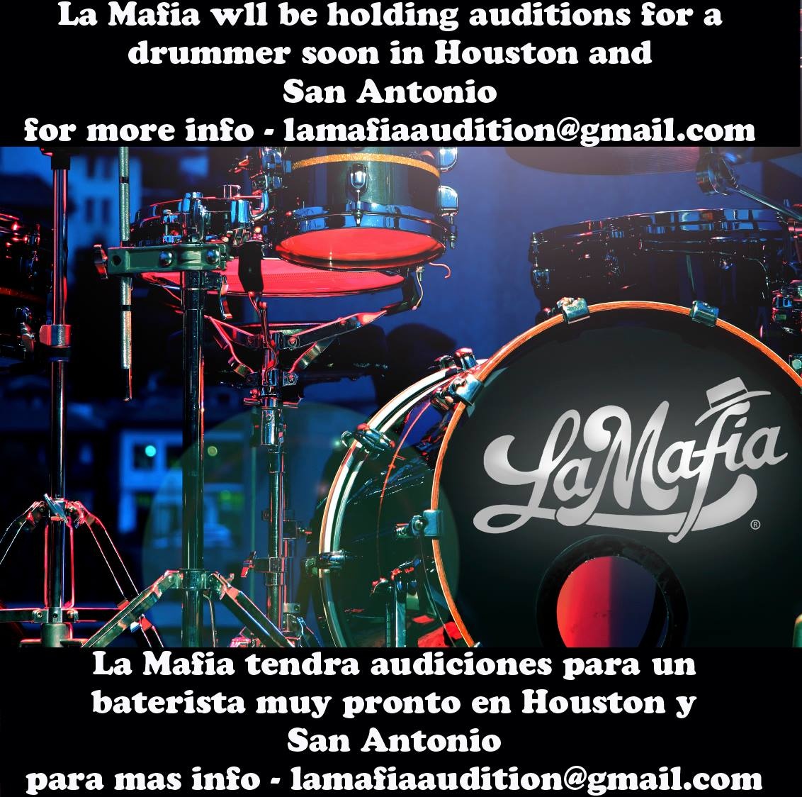 Tejano band La Mafia needs a new drummer