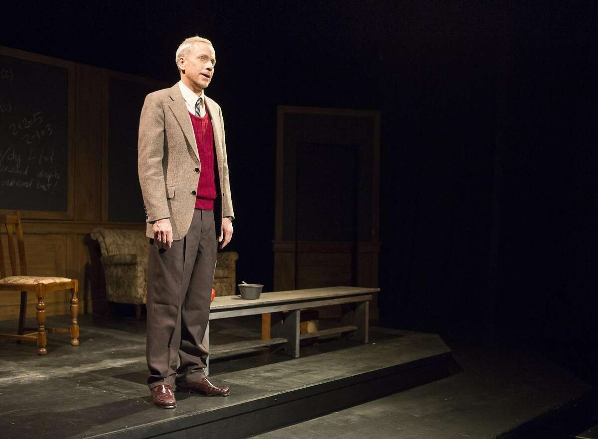 John Fisher stars as World War Enigma code breaker Alan Turing in the heatre Rhinoceros revival of "Breaking the Code - The Alan Turing Story" by Hugh Whitemore. The drama continues through Aug. 29 at the Eureka Theatre. Photo by David Wilson