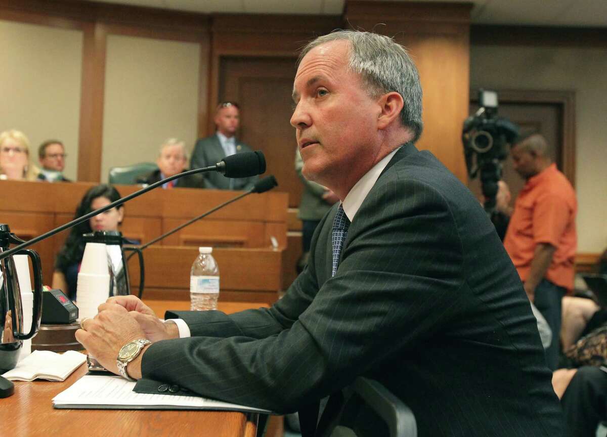 Texas Attorney General Ken Paxton appears before the Senate Health and Human Services Committee on July 29, 2015.