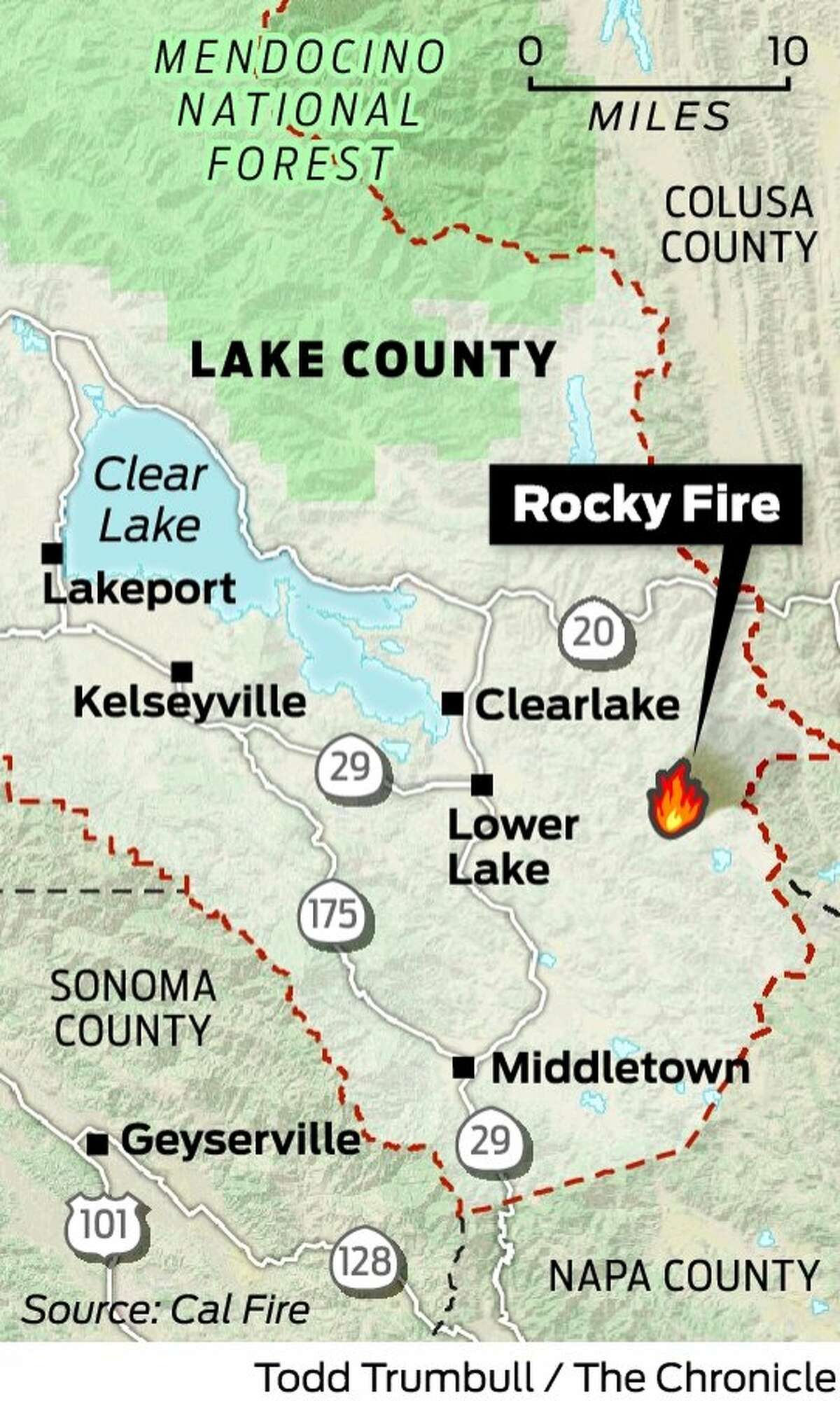 Lake County fire grows to more than 13,000 acres, destroys homes