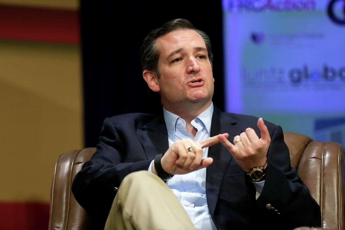 Sen. Ted Cruz speaks at the Family Leadership Summit in Ames, Iowa, on July 18, 2015. Many of those in the crowded field of Republican presidential hopefuls attended the summit. the last major event in the state before the first GOP debate, scheduled for August 6. (Joshua Lott/The New York Times)