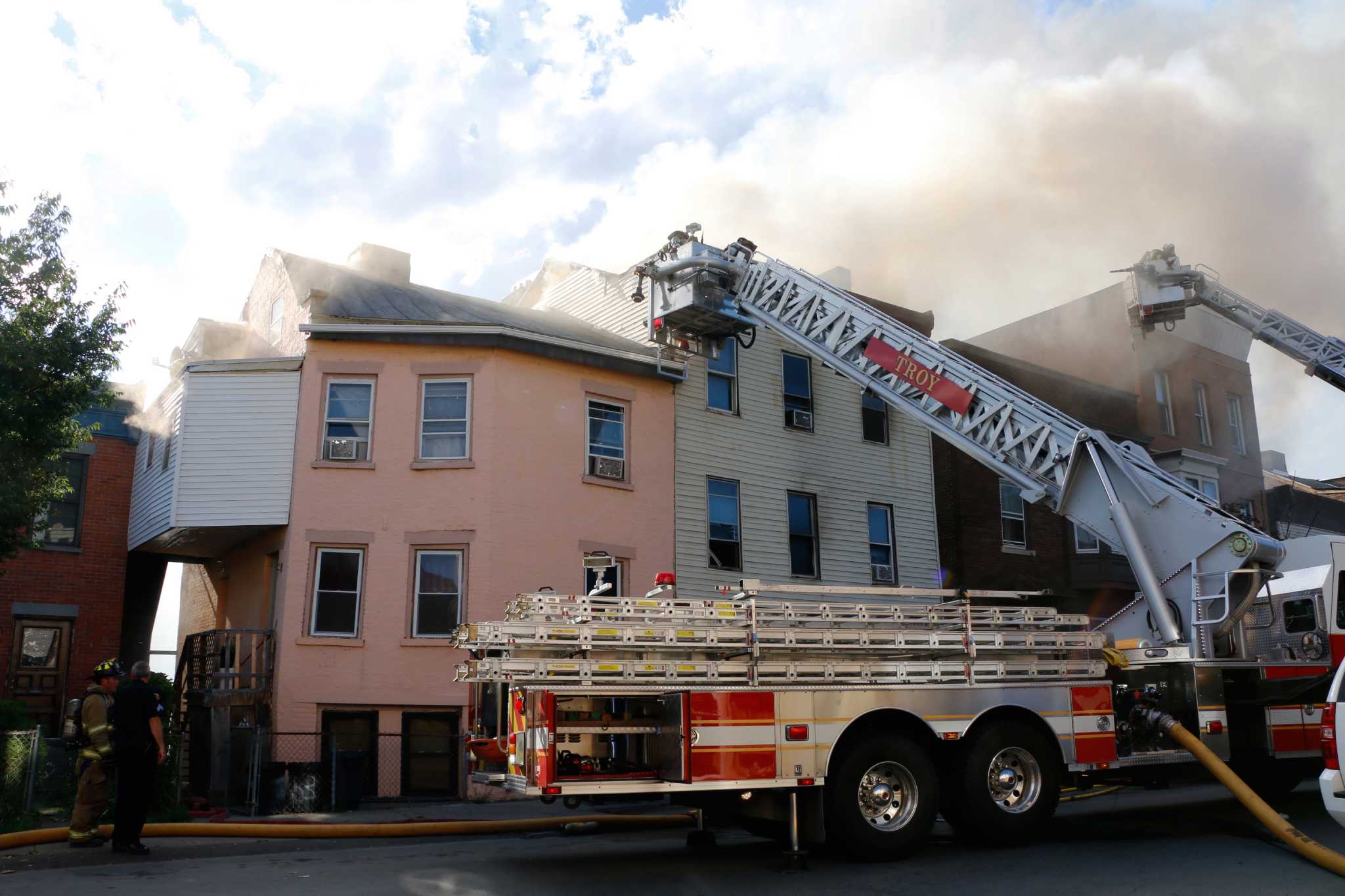 Troy building a total loss after fire displaces 7