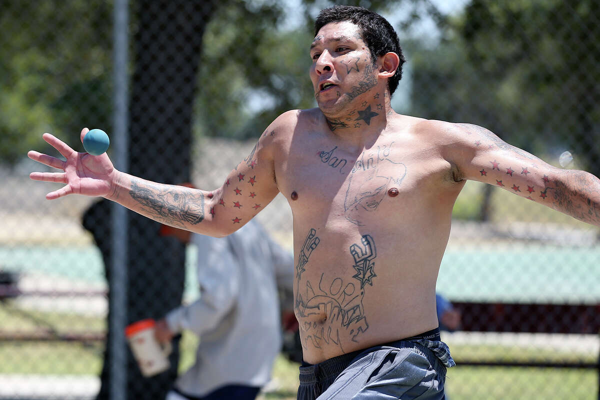 In the heat of the late morning, Jose Luis Cisneros, 28, plays handball at Escobar Park on the city's West Side, Sunday, August 2, 2015. Temperatures reached the high 90's during the afternoon with lows in the 70's at night. The pattern is expected to continue through the week.