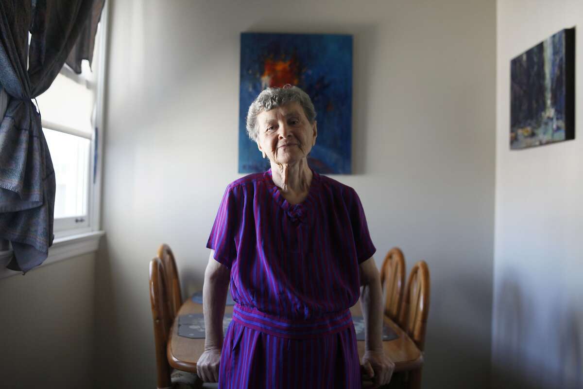 Arsina Rabichev, 88, poses inside her apartment on Aug. 3, 2015. Rabichev and thirteen other elderly and disabled face eviction from the San Francisco Housing Authority pending a plan to renovate their building. Despite having been told they'll have temporary housing elsewhere, Rabichev fears that there's no guarantee they'll be able to move back home. "They want to turn the house into a big business. We can only pay 200 [a month], not 2000."