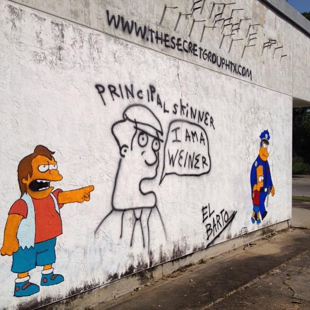 Artist Creates Simpsons-Inspired Mural In Powerful Message Against