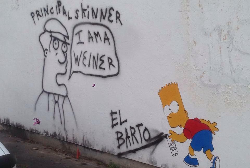 Artist Creates Simpsons-Inspired Mural In Powerful Message Against