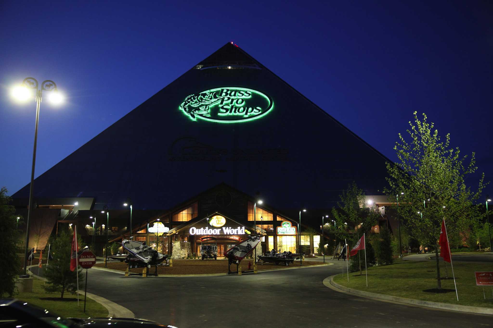 The Pyramid now houses big Bass Pro Shop and hotel rooms for die-hard shopp...
