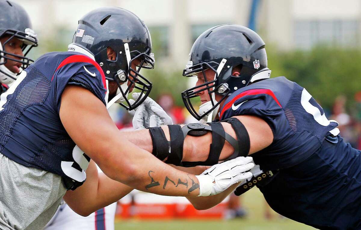 J.J. Watt Steals the Show at Redskins-Texans Practice 