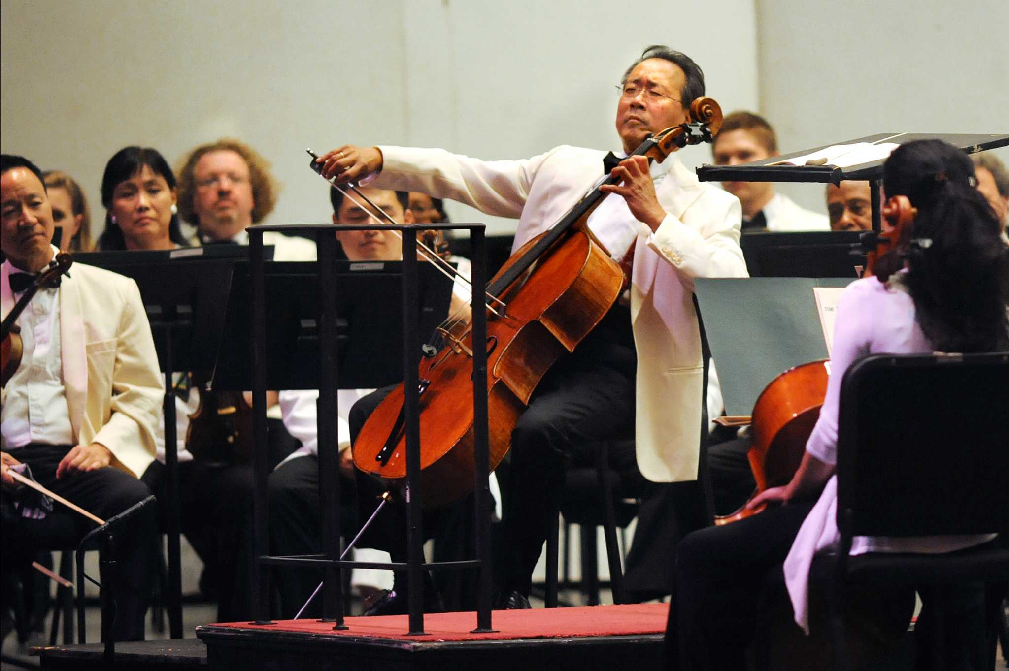 YoYo Ma wields the bow at SPAC