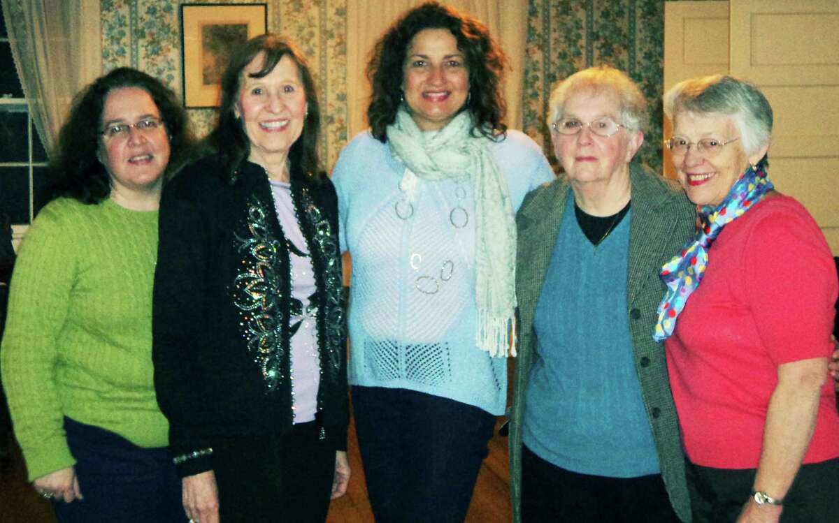 Guiding the current path of the New Preston Women's Club as it celebrates its centennial are board members, from left, Margeret Cheney, Marylyn Roze, Rebecca Perrin, Doris Waldron and Jane Moore.