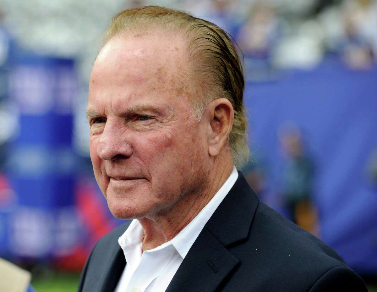 FILE - In this Sept. 15, 2013 file photo, former New York Giants player Frank Gifford looks on before an NFL football game between the New York Giants and the Denver Broncos in East Rutherford, N.J. In a statement released by NBC News on Sunday, Aug. 9, 2015, his family said Gifford died suddenly at his Connecticut home of natural causes that morning. He was 84. (AP Photo/Bill Kostroun, File) ORG XMIT: NY119