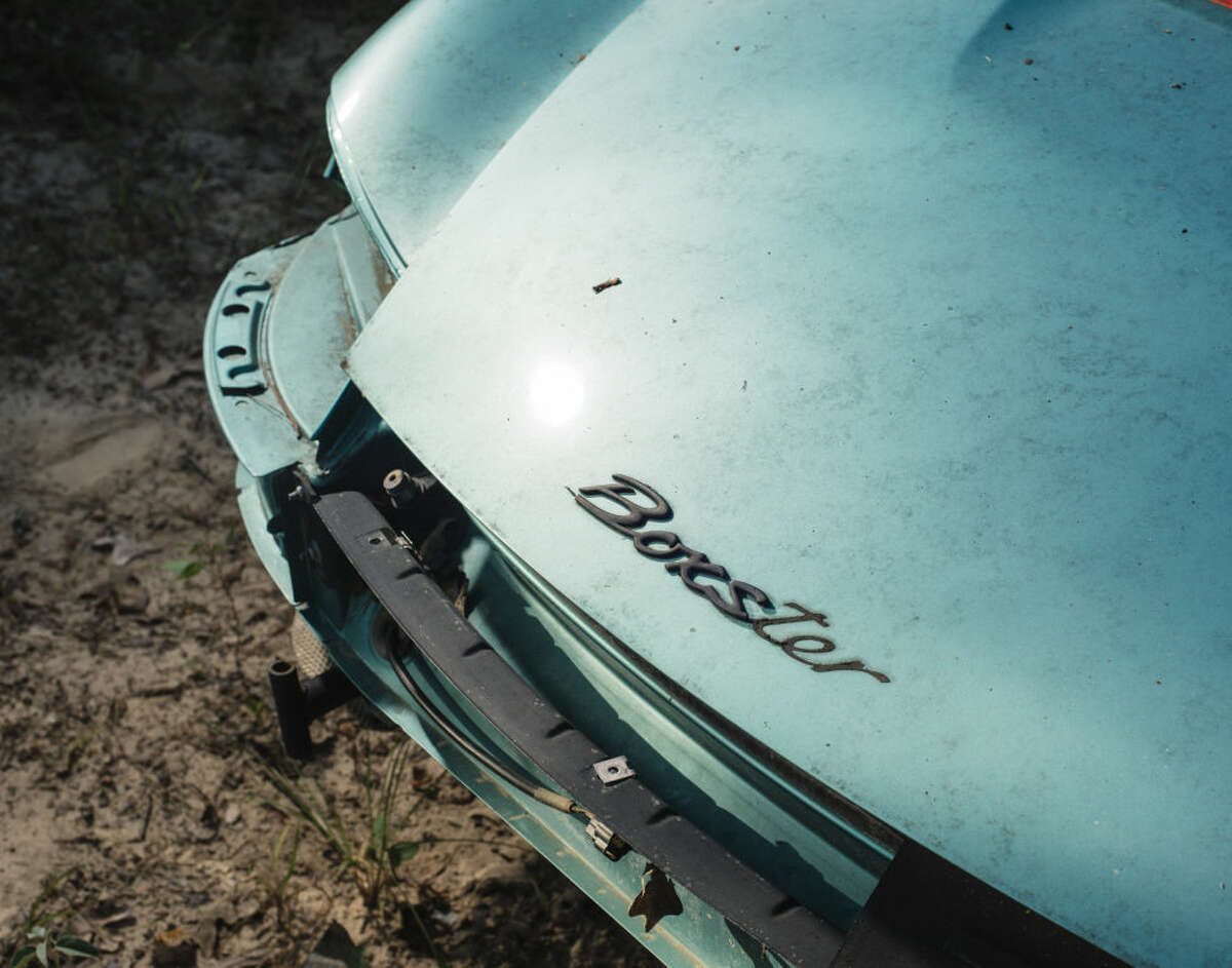 Photographer Kevin McCauley captured some stellar photos of this unique display of stripped Porsches in Bastrop.