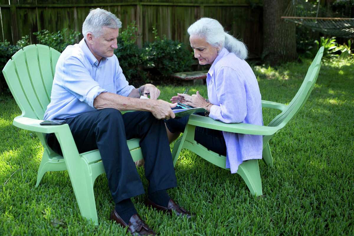 Debra and Marc Tice often sit outside their home looking through their notes searching for any missing details that could lead to their missing son Austin Bennett Tice. The Tice family as well as Austin Tice's colleagues lost communication with him August 13, 2012, while he was in Syria. ( Marie D. De Jesus / Houston Chronicle )