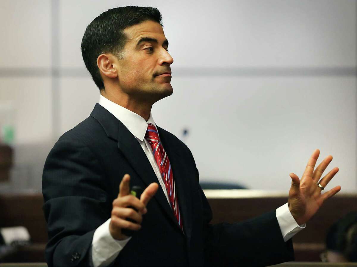 Bexar County District Attorney Nicholas LaHood makes closing arguments inthe 437th State District Court, in the case against Jessie Hernandez Jr. on Tuesday, August 11, 2015, who is accused of shooting two police officers.