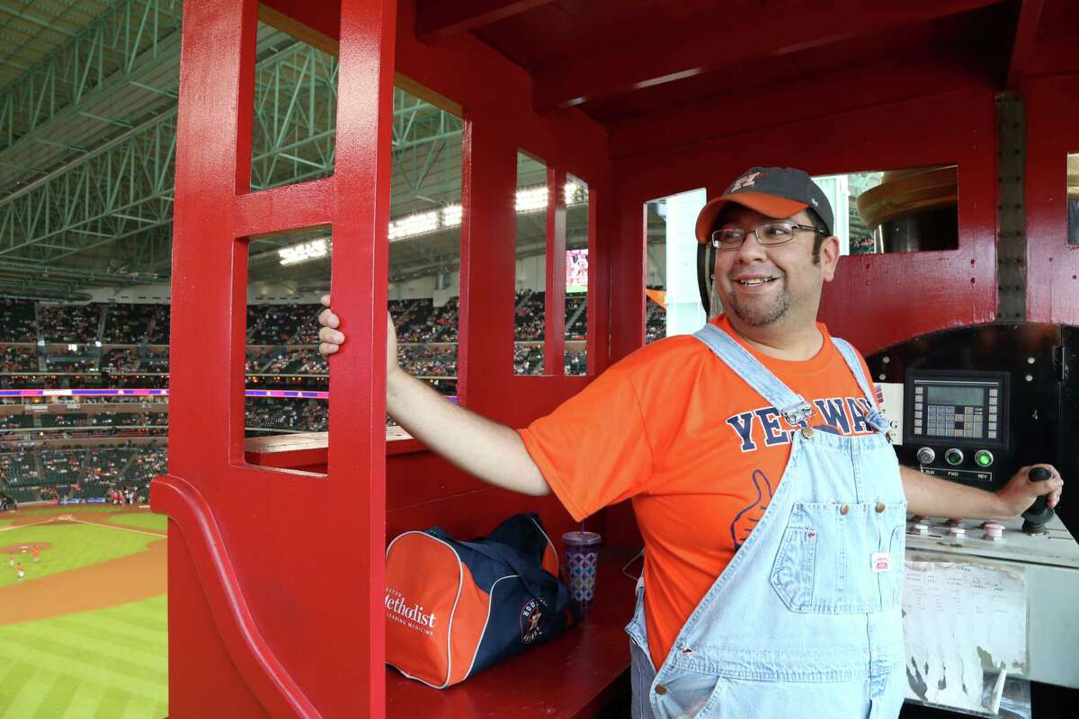 Houston, TX, USA. 18th June, 2018. Houston Astros train conductor