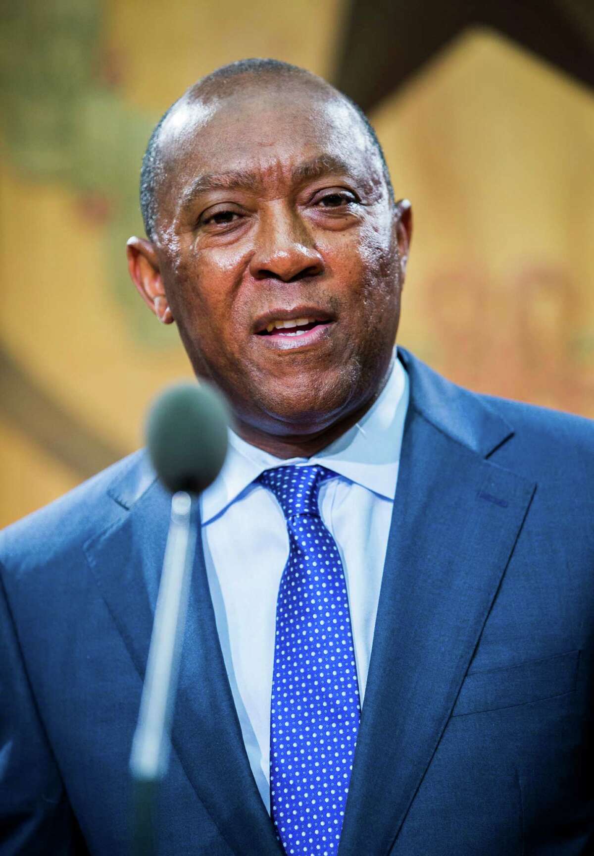 Rep. Sylvester Turner, D-Houston, speaks at a press conference about juvenile justice legislation during the final days of the 84th Texas legislature regular session on Sunday, May 31, 2015 at the Texas state capitol in Austin, Texas. (Ashley Landis/The Dallas Morning News)